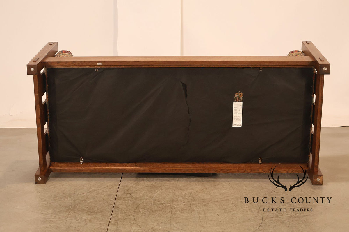 Stickley Mission Collection Oak Settle Sofa