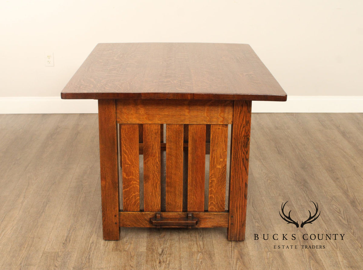 Limbert Antique Mission Oak Library Table