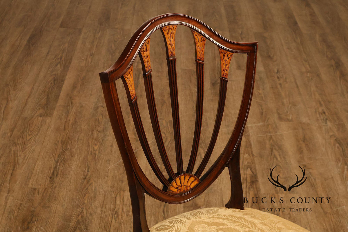 Antique Hepplewhite Style Set Of 8 Mahogany Dining Chairs