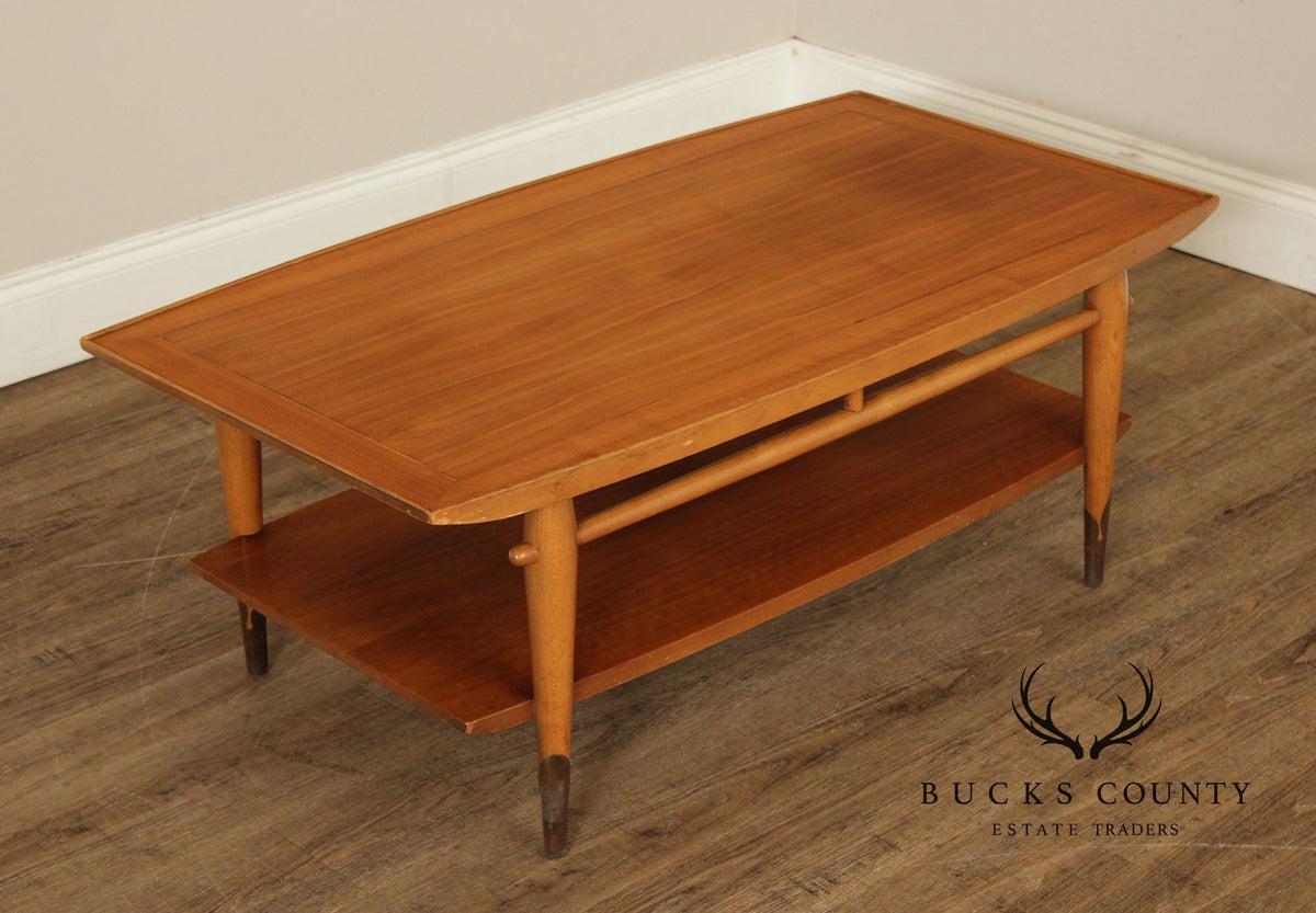 Lane Copenhagen Mid Century Modern Walnut Coffee Table