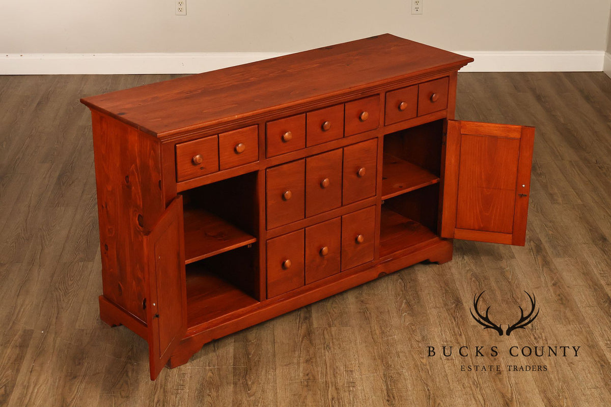 American Heritage Furniture Solid Pine Multi-Drawer Sideboard Cabinet