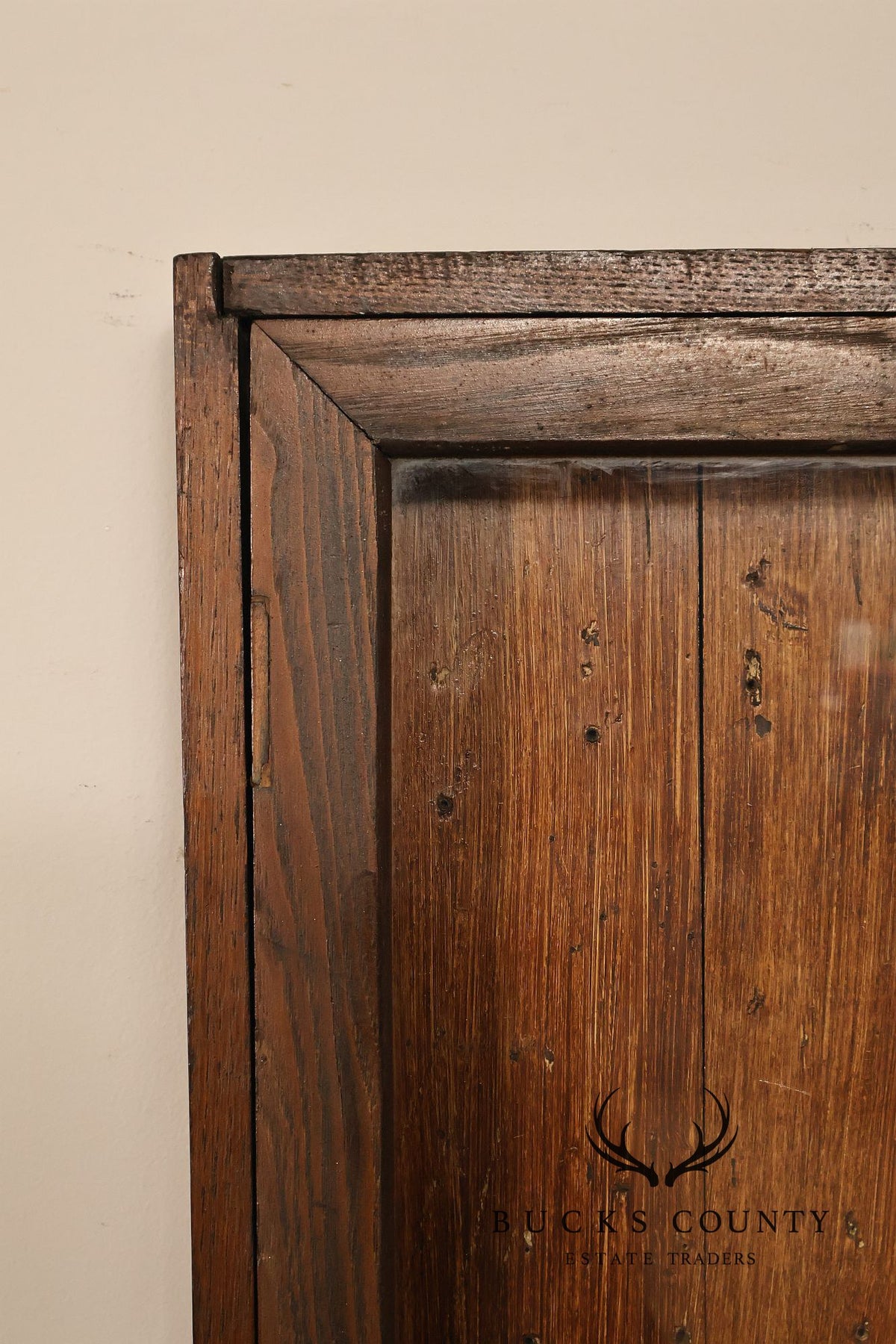 Antique Oak Shadowbox Display Case