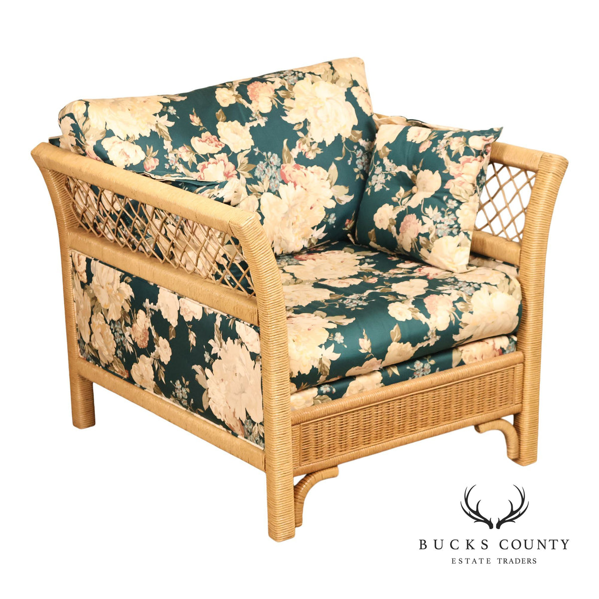 Lexington Henry Link  Furniture Wicker Upholstered Lounge Chair