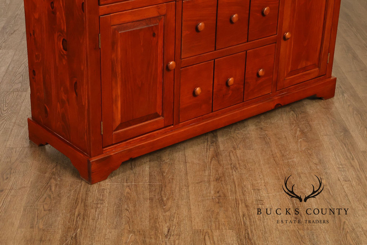 American Heritage Furniture Solid Pine Multi-Drawer Sideboard Cabinet