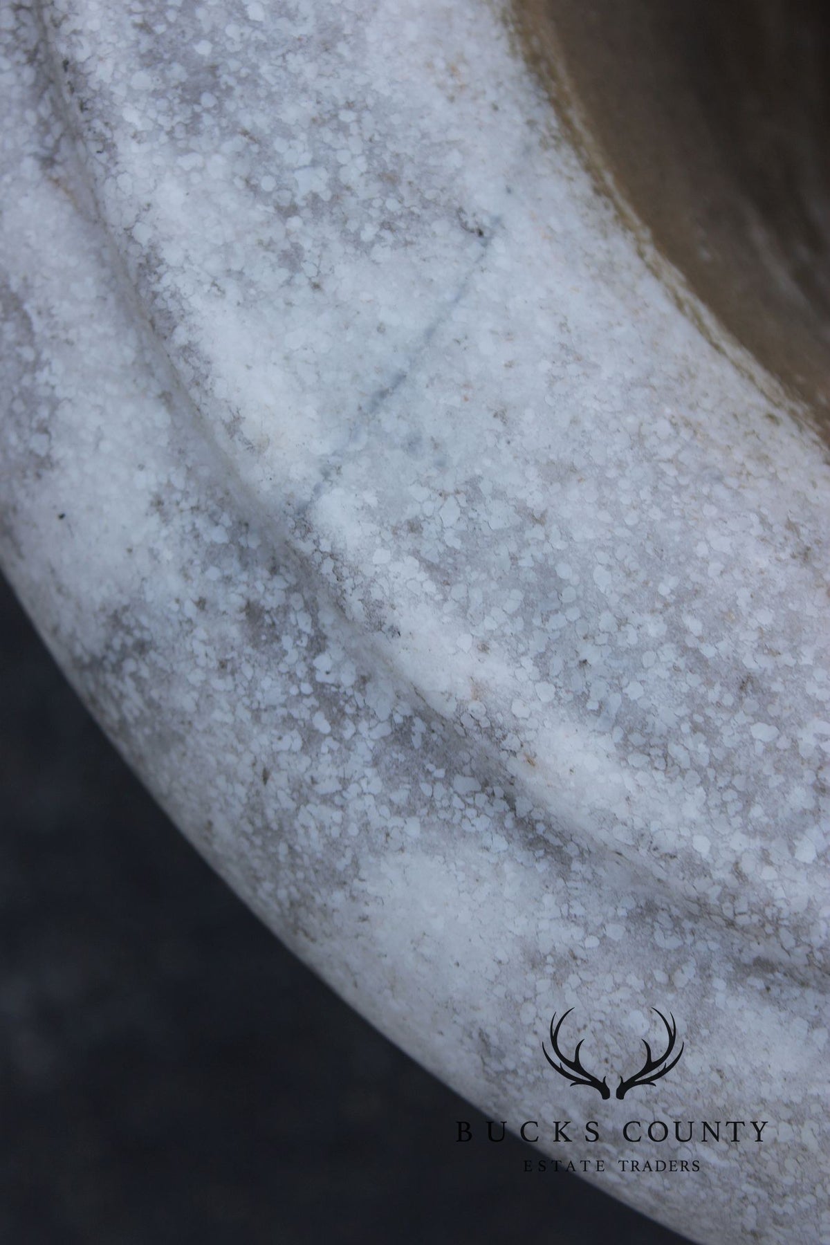 Vintage Pair Of Carved Marble Garden Urns