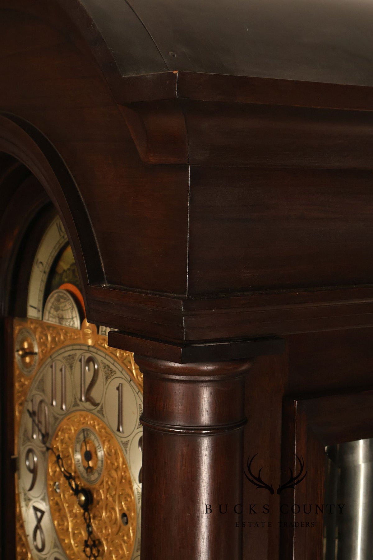Herschede 1925 “Swan” Nine-Tube Mahogany Hall Clock