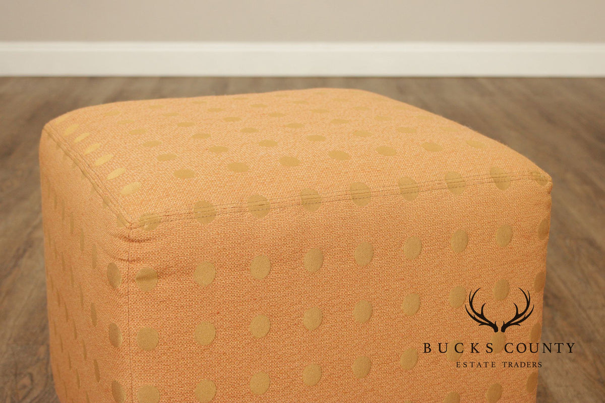 Pair of Upholstered Cube Ottomans