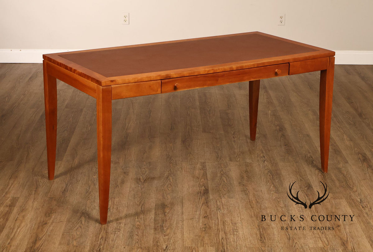 Copeland Furniture Leather Top Cherry Writing Desk