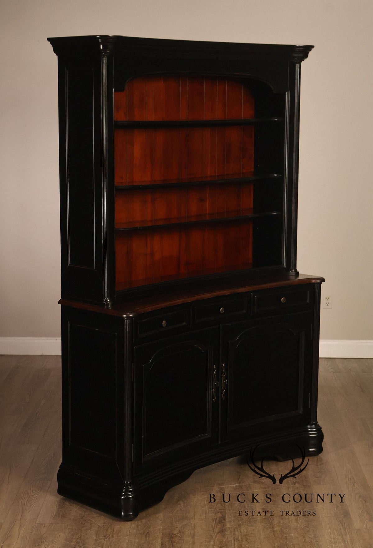 Hooker Furniture 'Indigo Creek' Ebonized Buffet Bookcase
