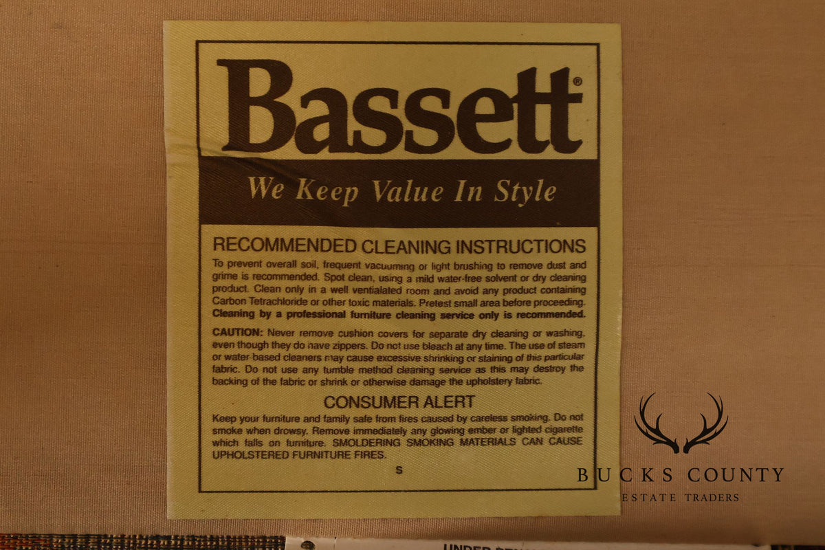 Bassett Furniture Mission Style Oak Spindle Settee