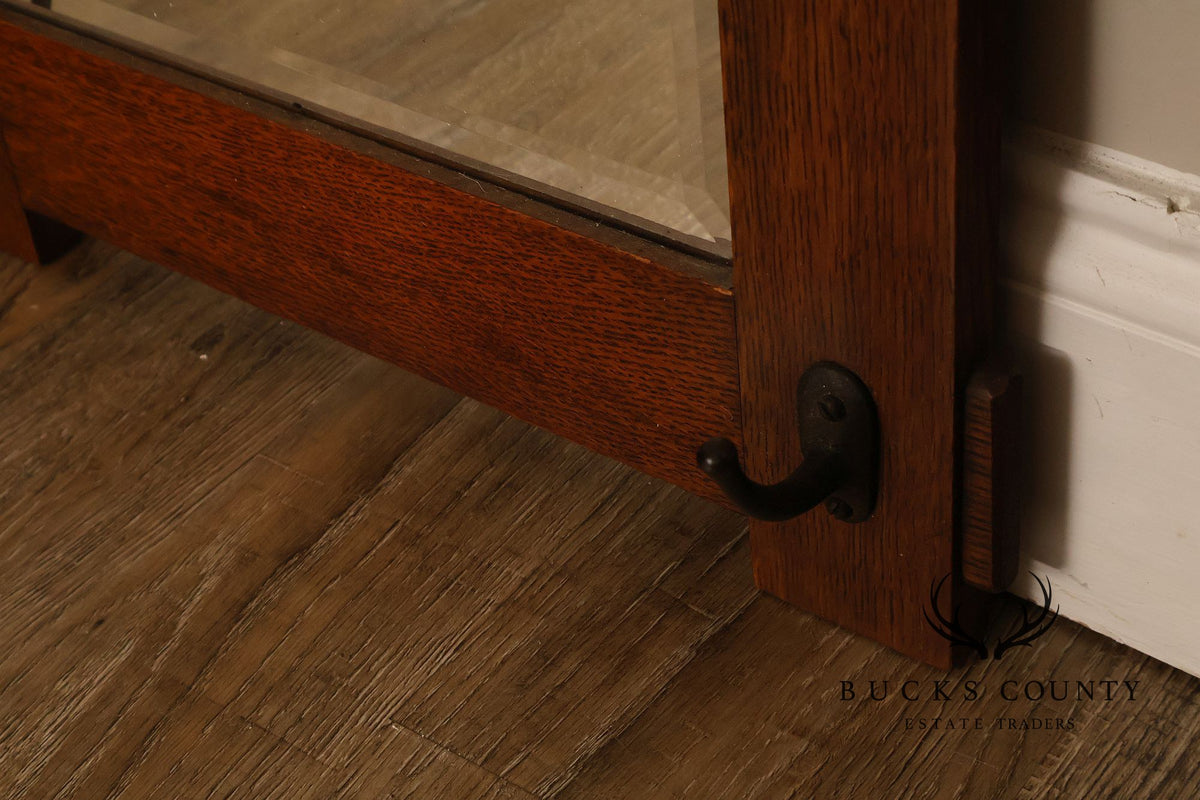 Stickley Brothers Hall Mirror Mission Style Old Coat Rack