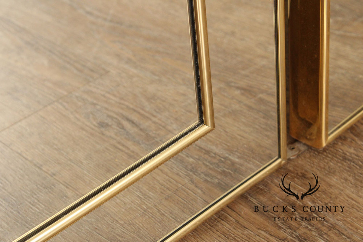 Hollywood Regency Two-Panel Mirrored Room Screen