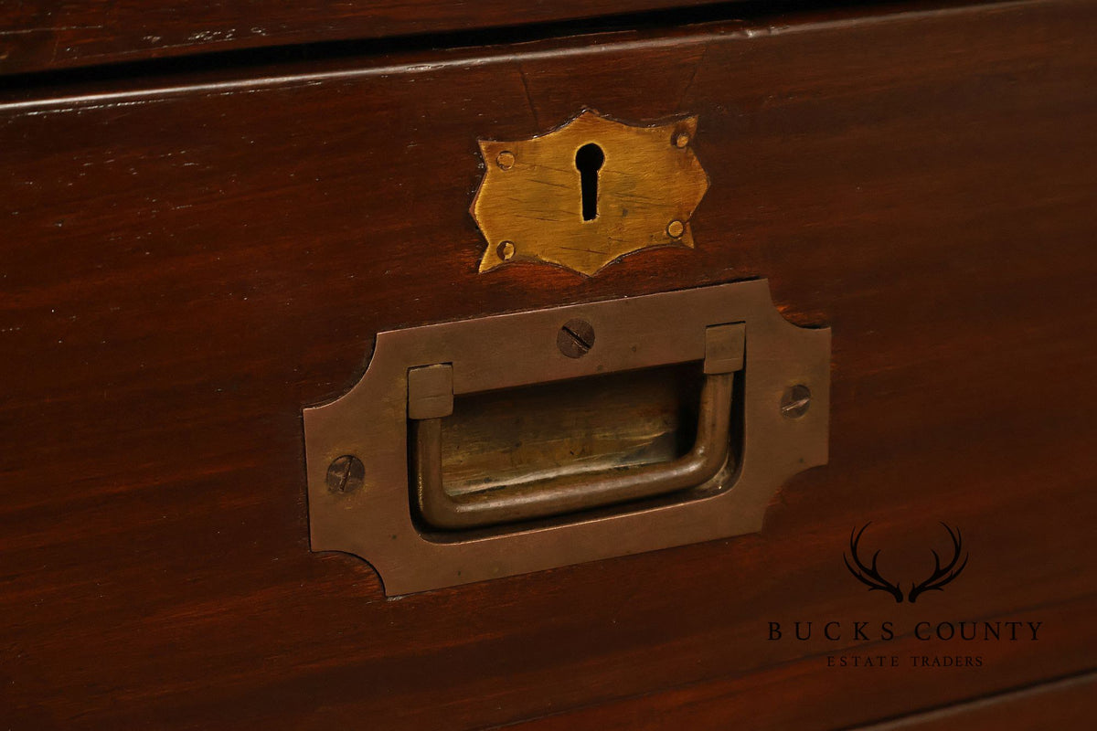 Campaign Style Mahogany Low chest