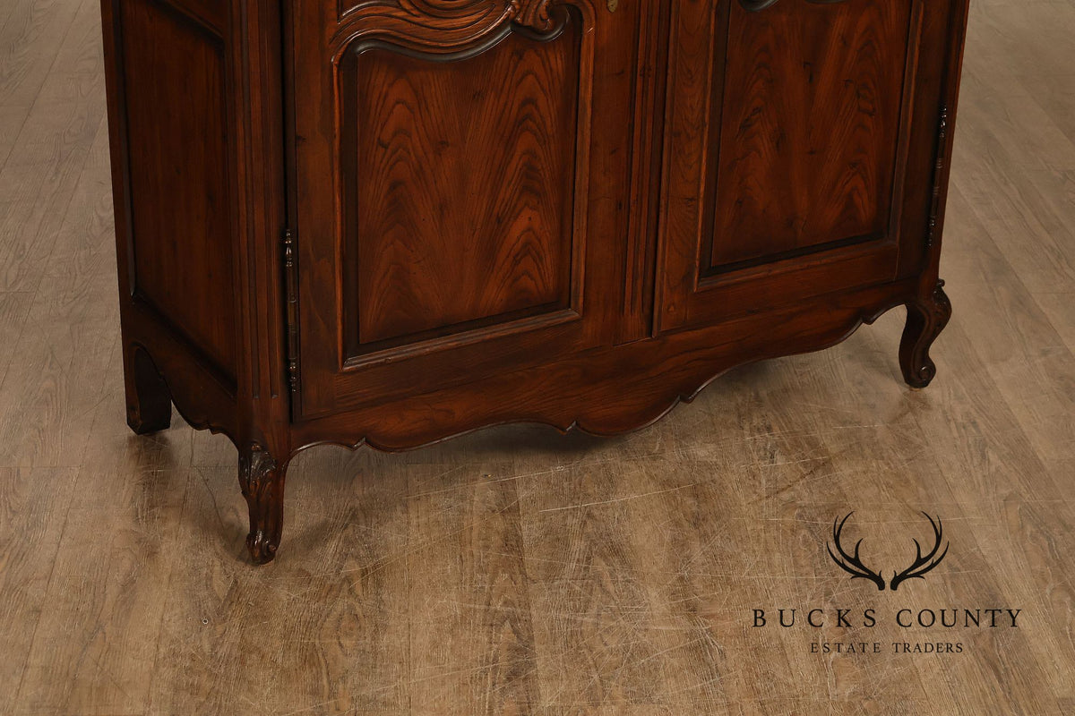Henredon Four Centuries Collection French Louis XV Style Carved Oak Armoire