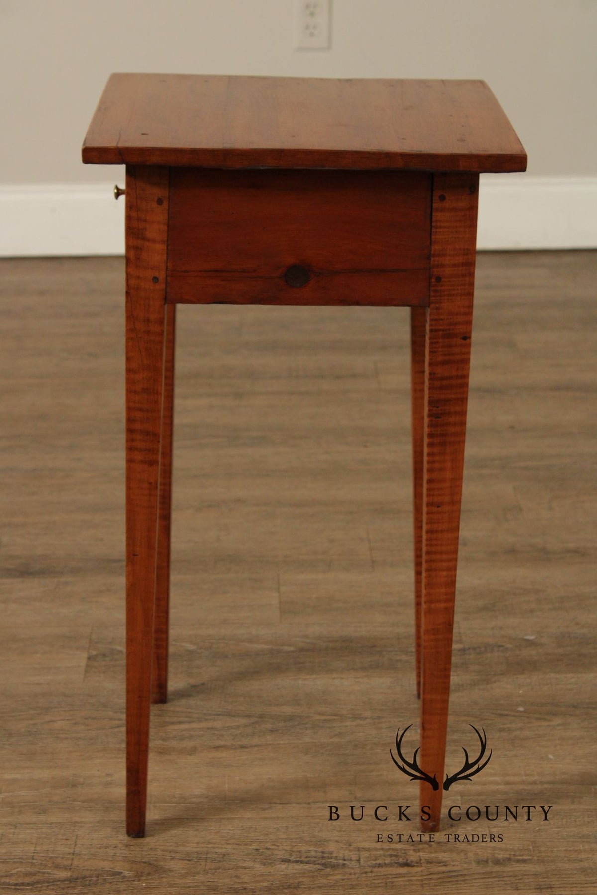 Antique American  Federal Period Tiger Maple End Table
