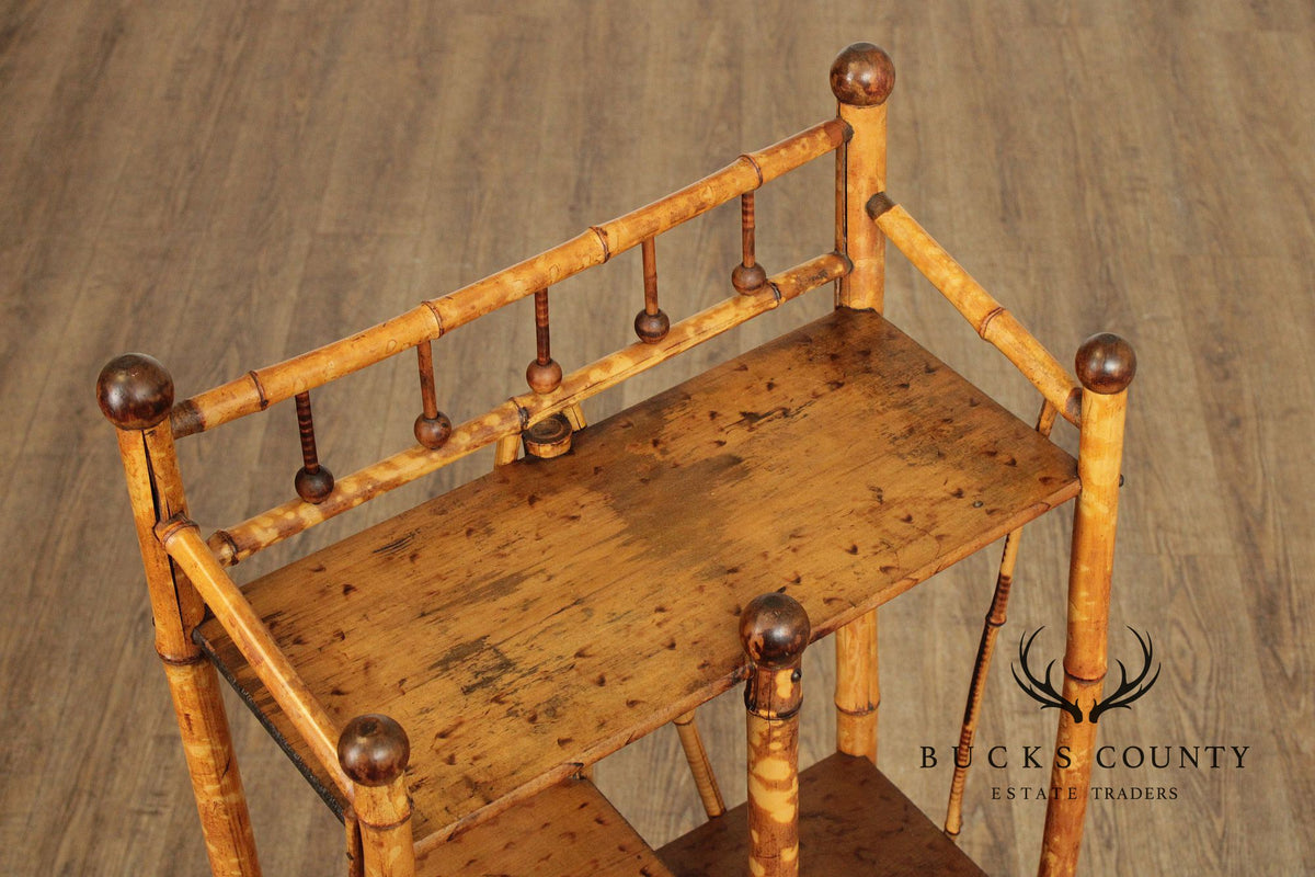 Antique Aesthetic Movement Bamboo Etagere