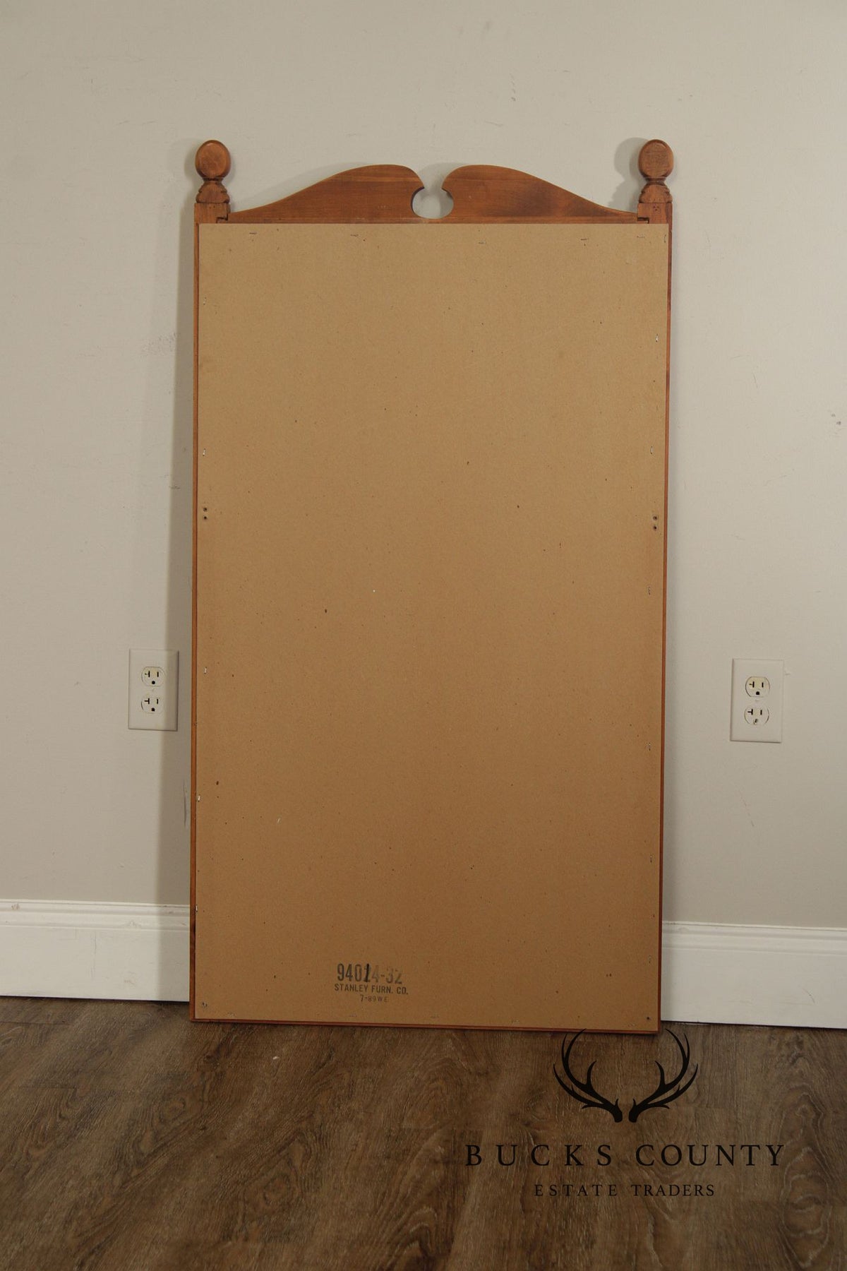 Stanley Furniture Country Pine and Wicker Mirror