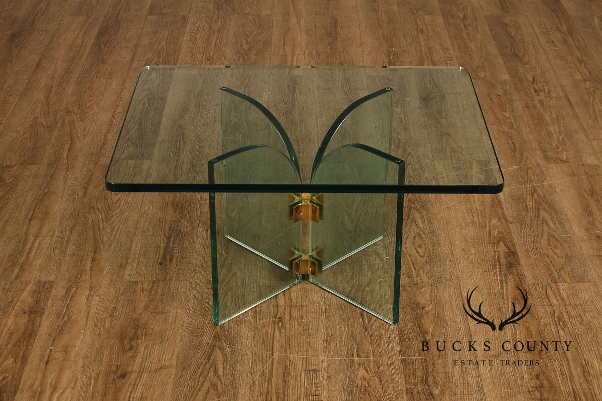 Post-Modern Glass Top Coffee Table