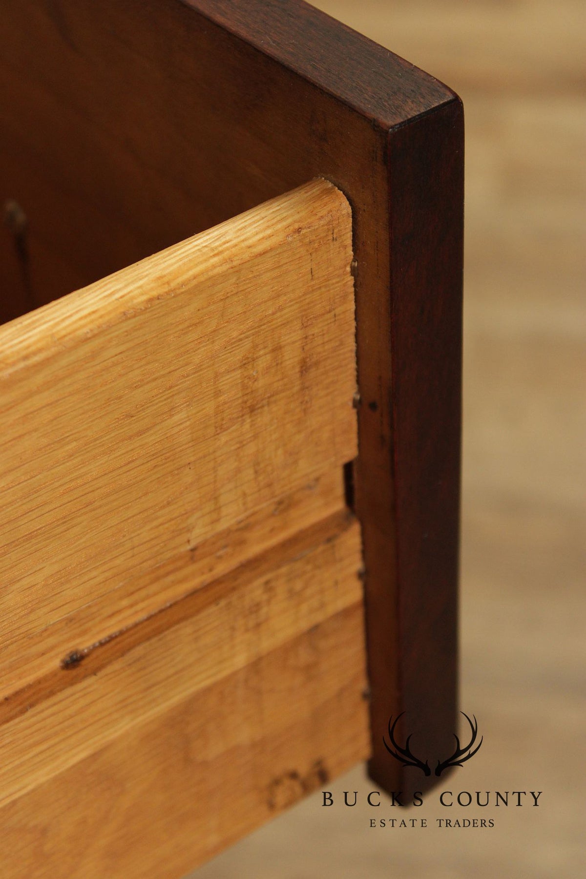 Campaign Style Mahogany Brass Mounted Sideboard