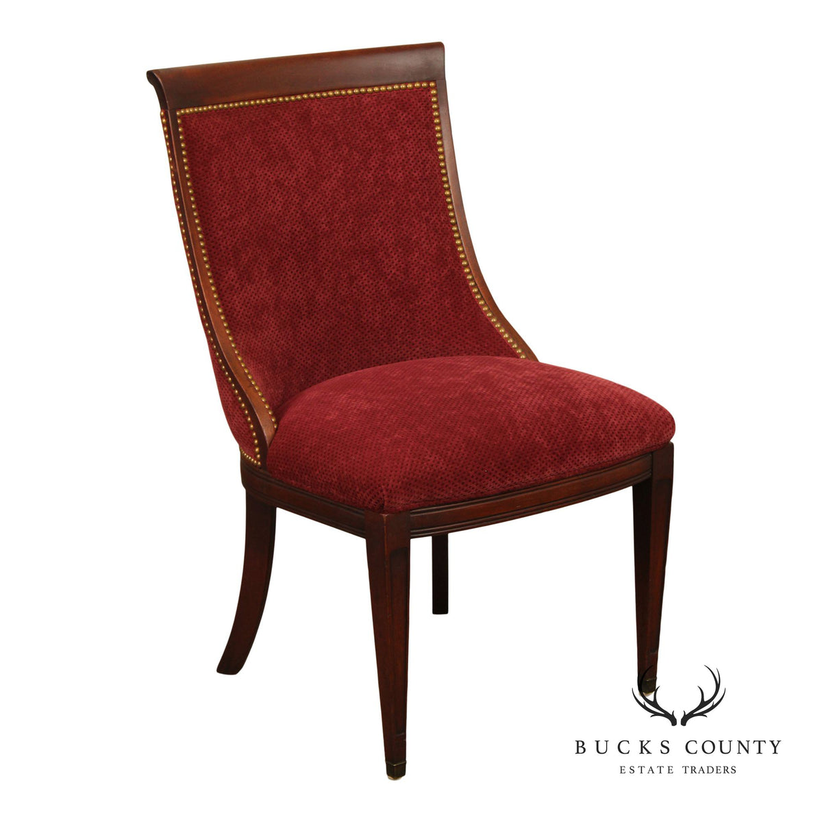 French Empire Mahogany Gondola Side Chair