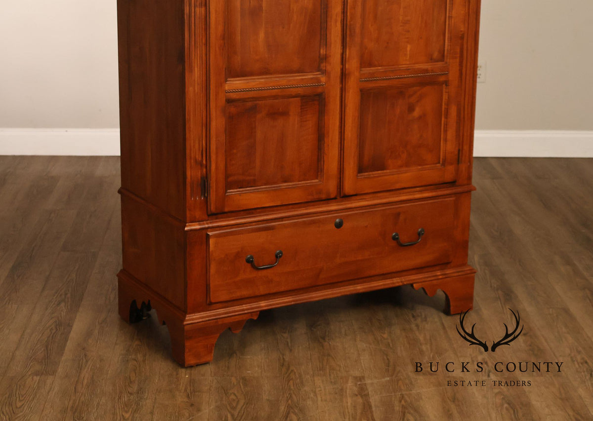 Ethan Allen Country Crossings Maple And Birch Two-Door Armoire Cabinet