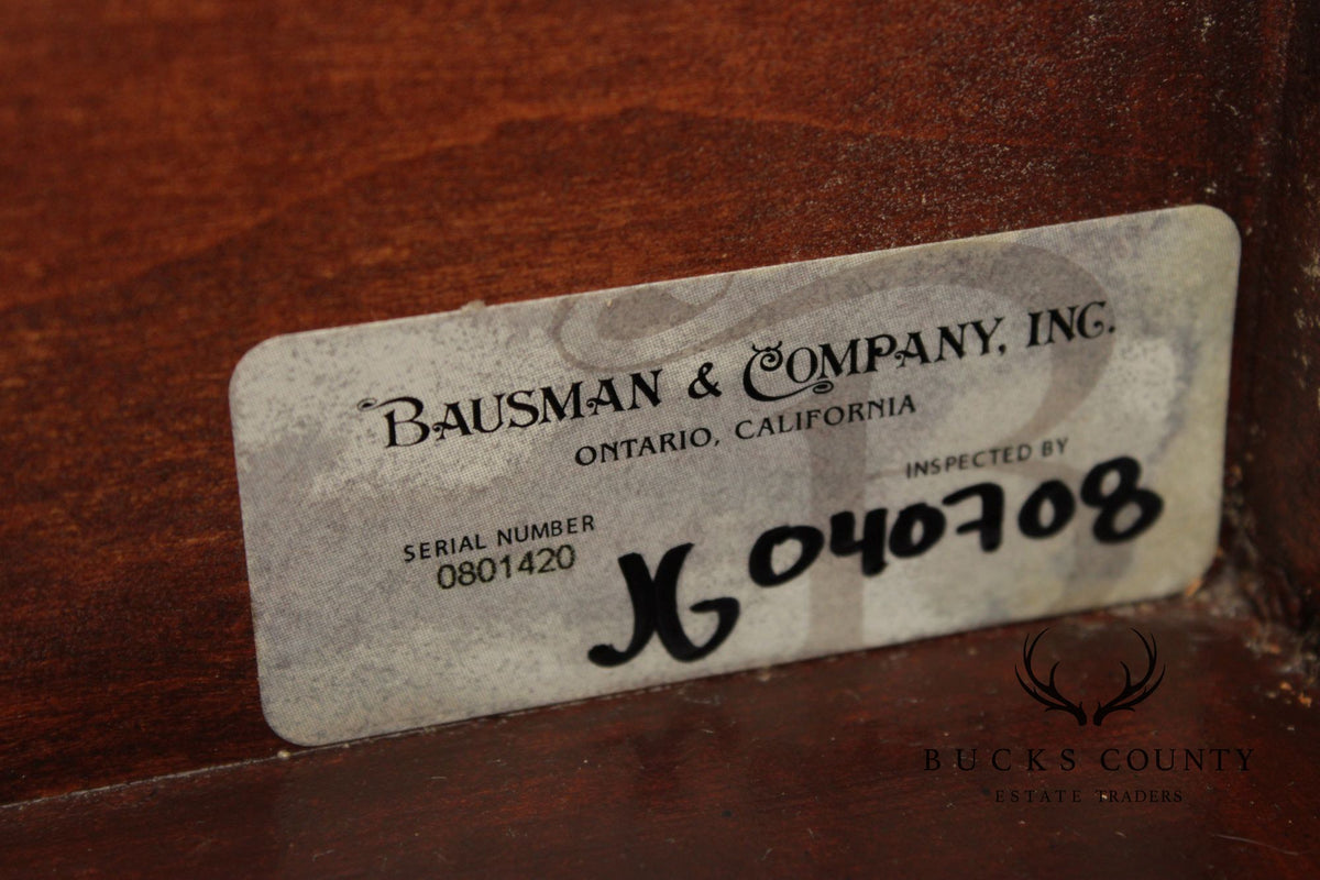 Bausman & Co. Glass Top Storage Coffee Table