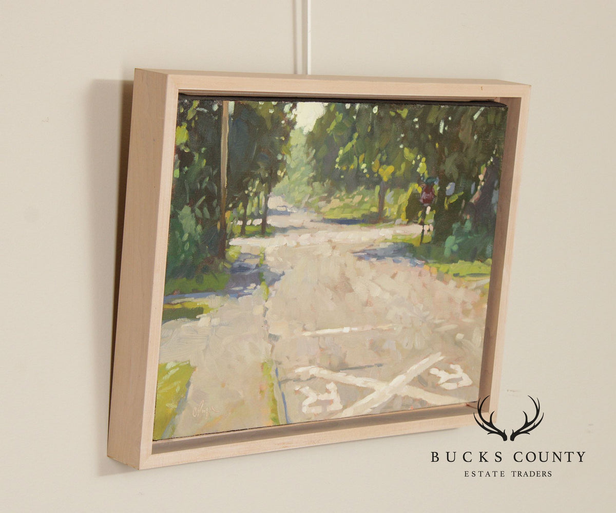Colin Page Contemporary Landscape Oil Painting, 'Crossing'