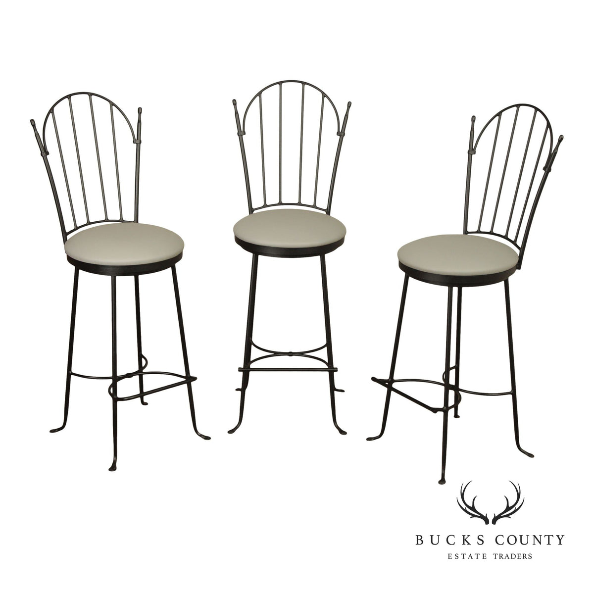 Charleston Forge Set of Three Swivel Bar Stools