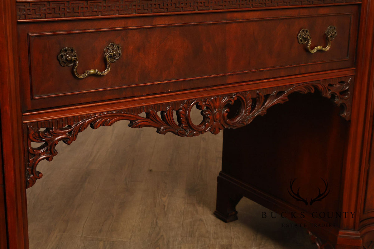 Chippendale Serpentine Mahogany Sideboard Server