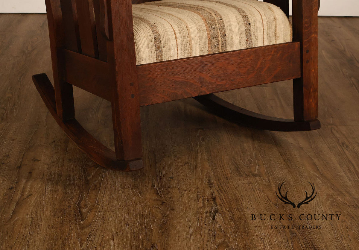 Antique Lifetime Furniture Mission Oak Rocking Chair