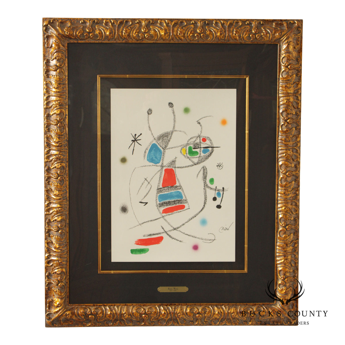 Joan Miró Framed Lithograph, 'Maravillas 8'