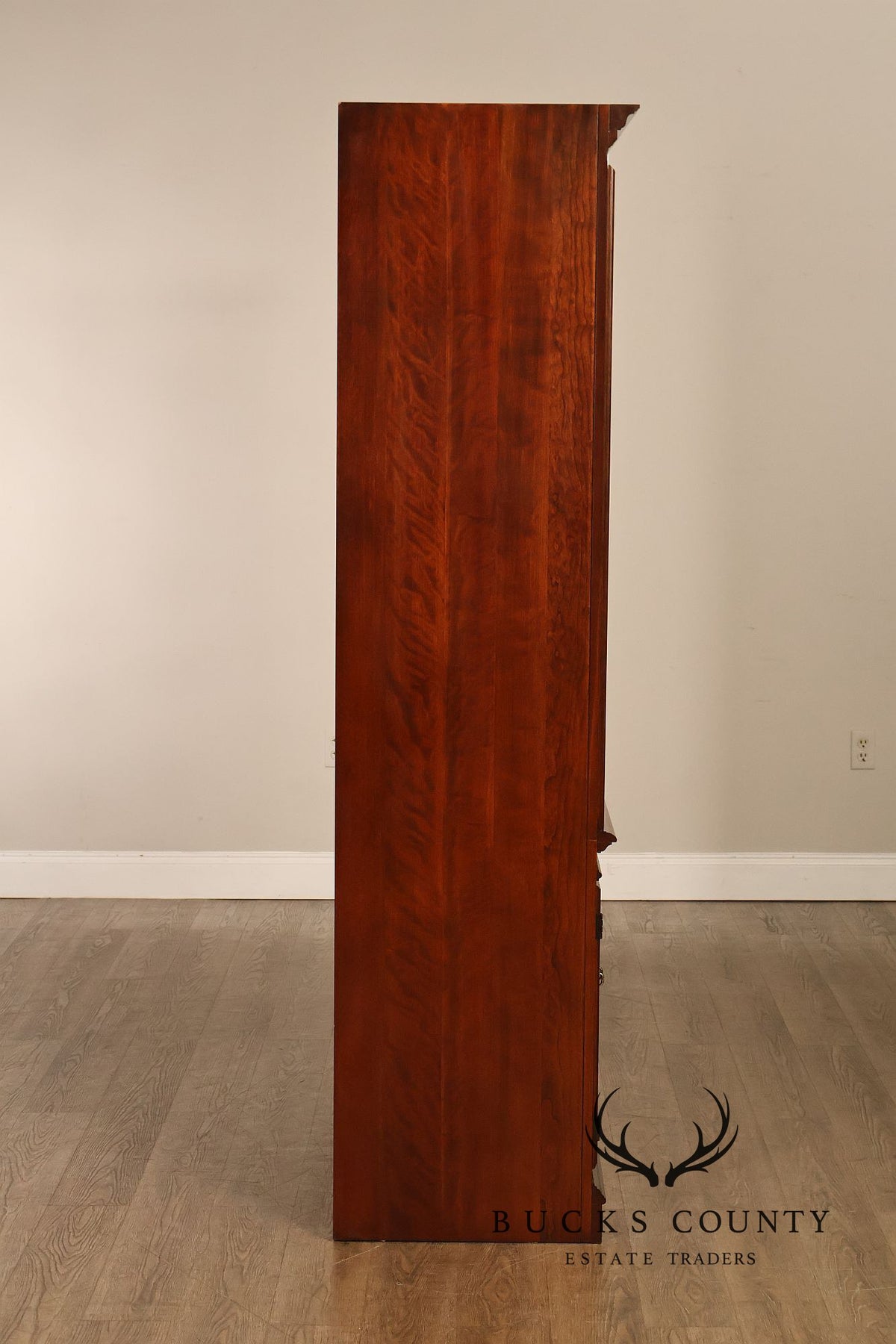 Georgian Pair Of Cherry Bookcases With Lower Cabinets