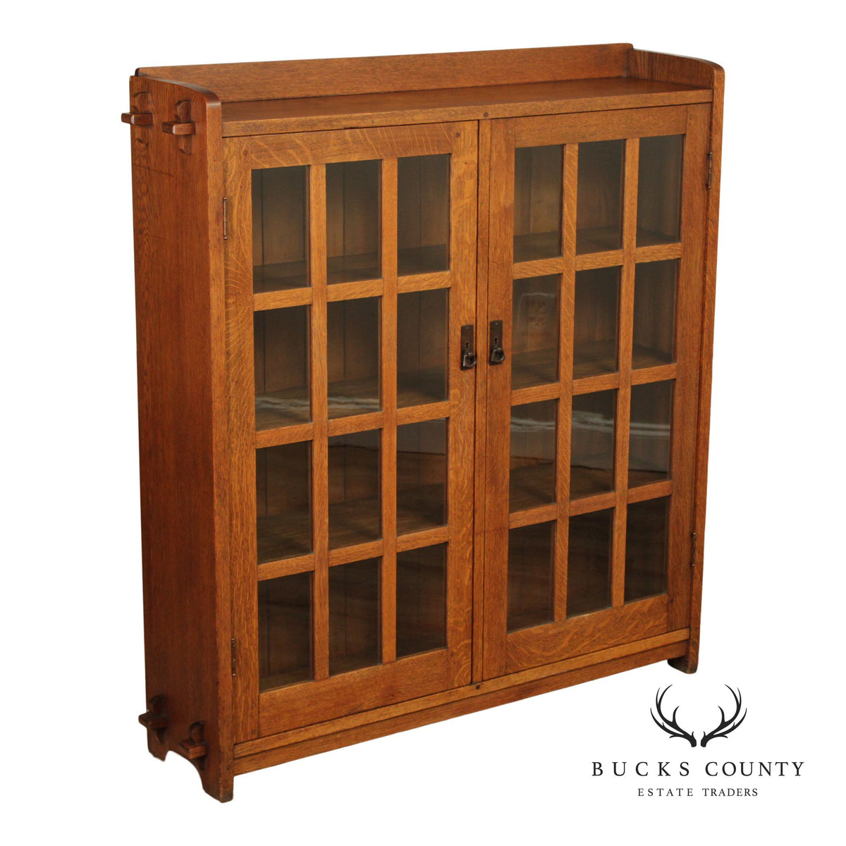 L. & J.G. Stickley Antique Mission Oak Two-Door Bookcase