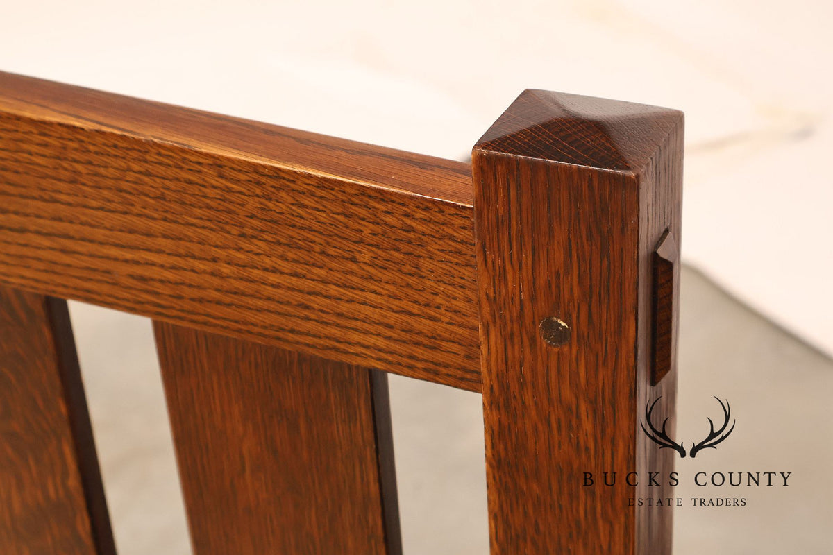 Stickley Mission Collection King Size Oak Slat Bed