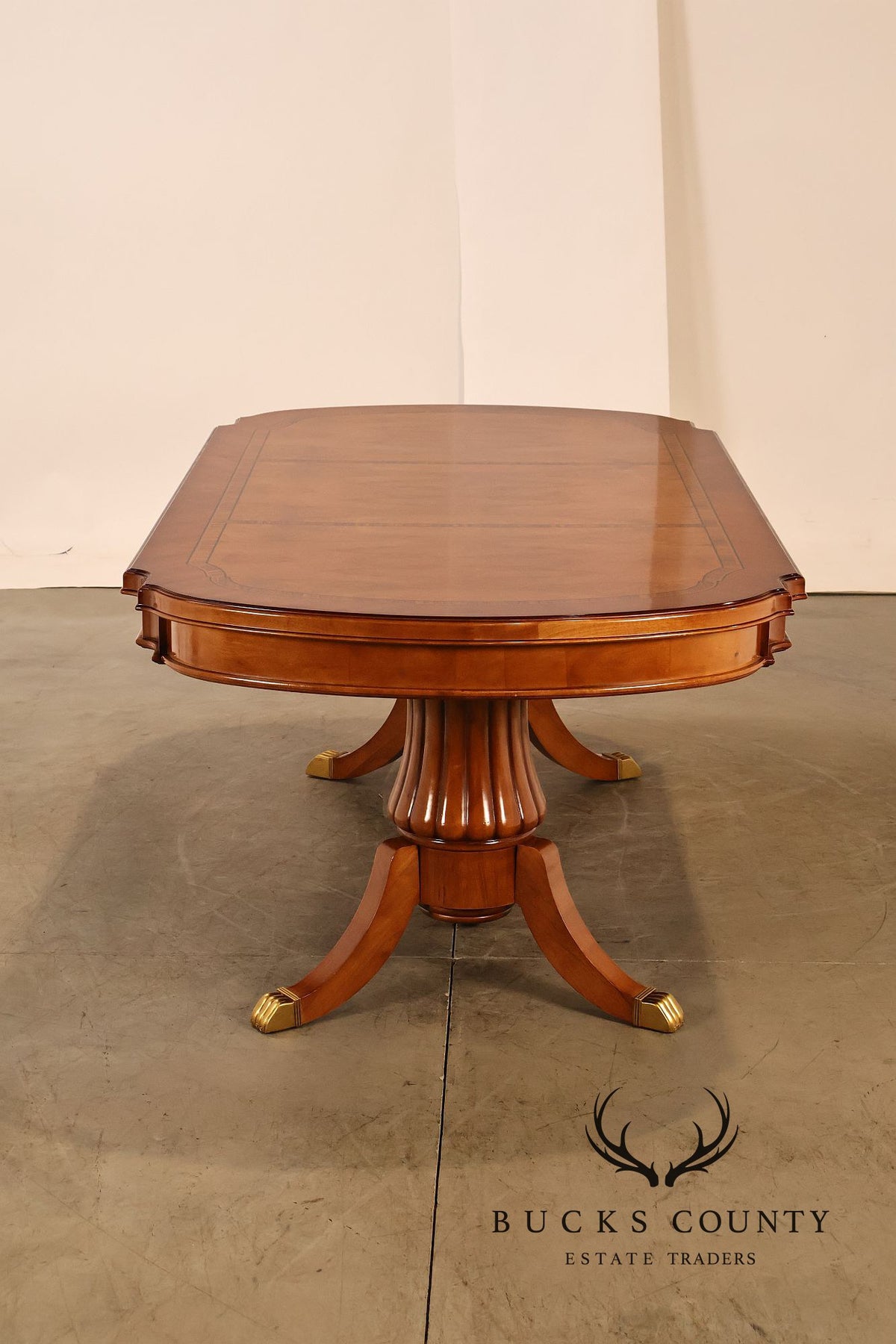 Georgian Style Double Pedestal Mahogany Dining Table