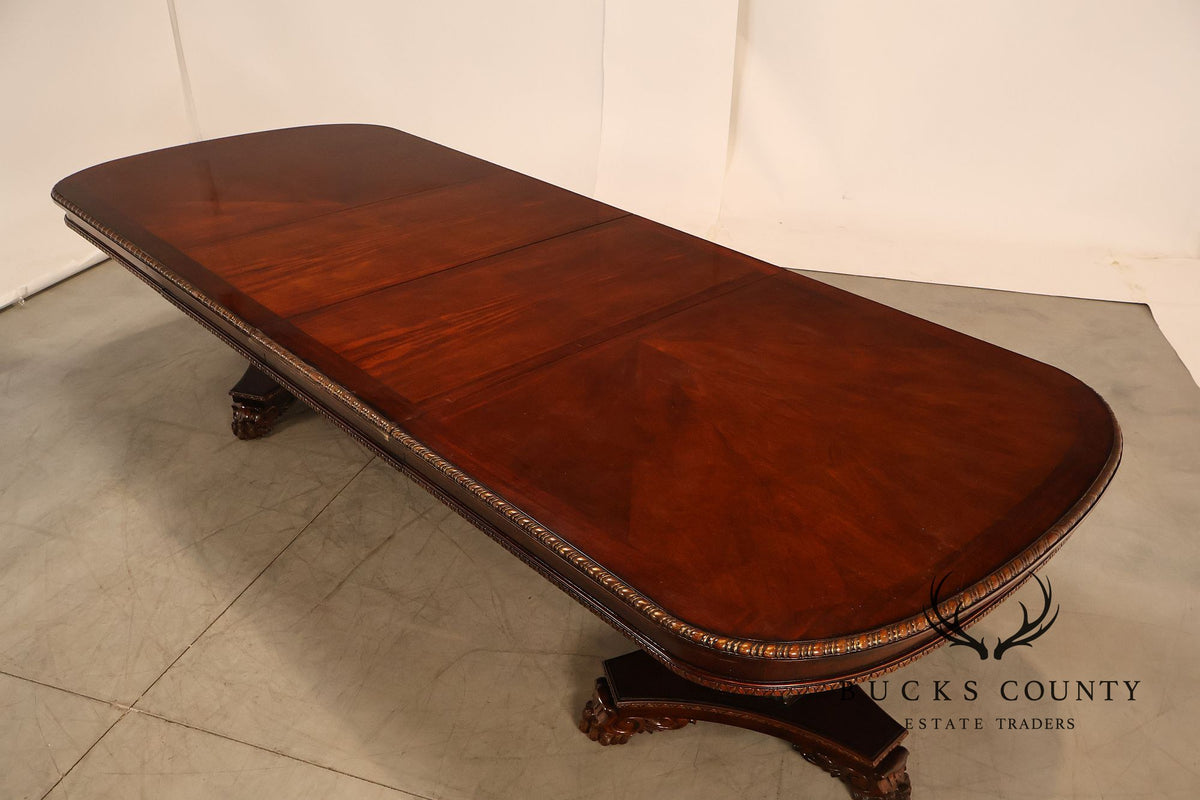 Century Furniture Expandable Cherry Pedestal Dining Table