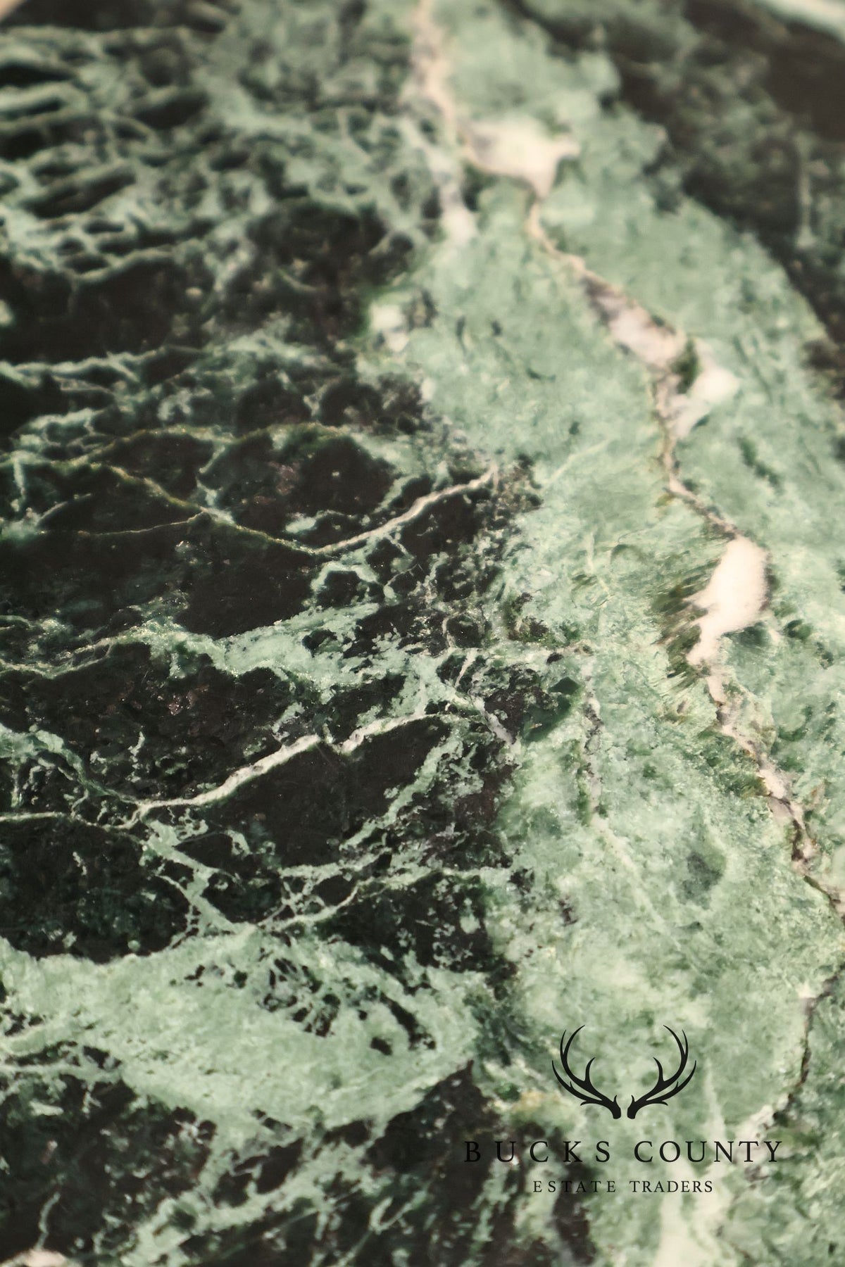 Knoll Saarinen Round Green Marble Tulip Side Table