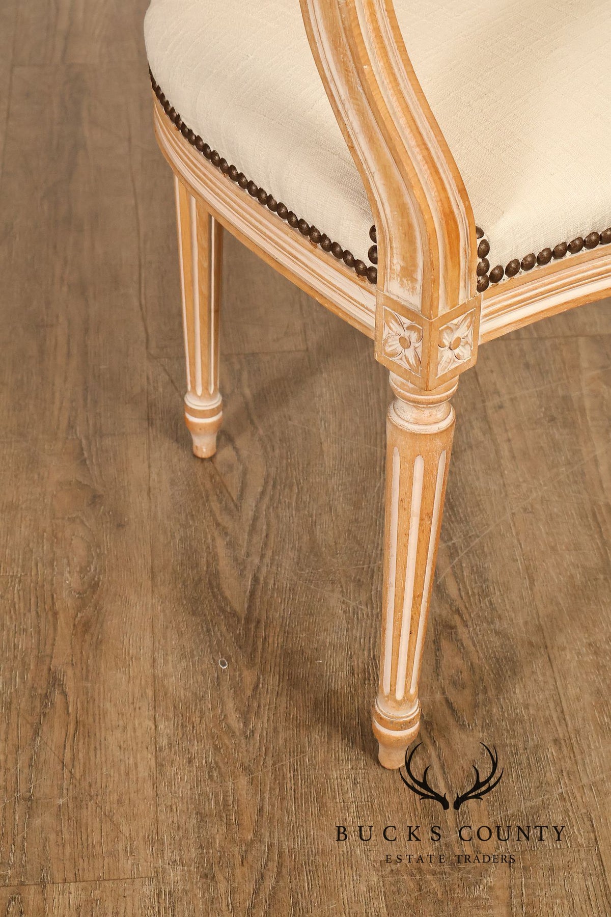 French Louis XVI Style Cane Back Armchair