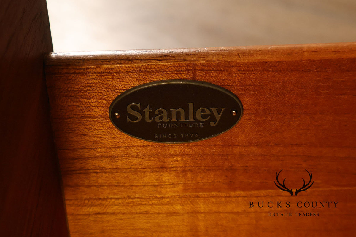 Stanley Furniture Dark Finish Multi-Compartment Library Bookcase Cabinet