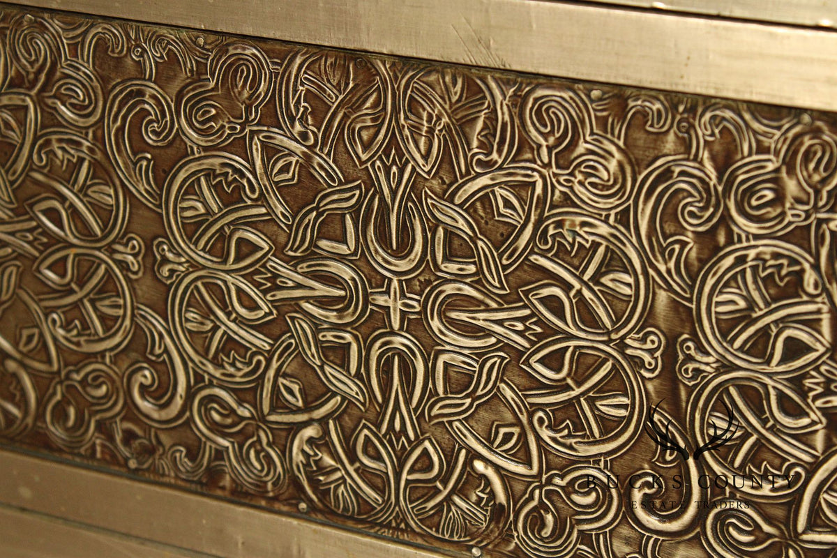 Vintage Embossed Metal Chest of Drawers