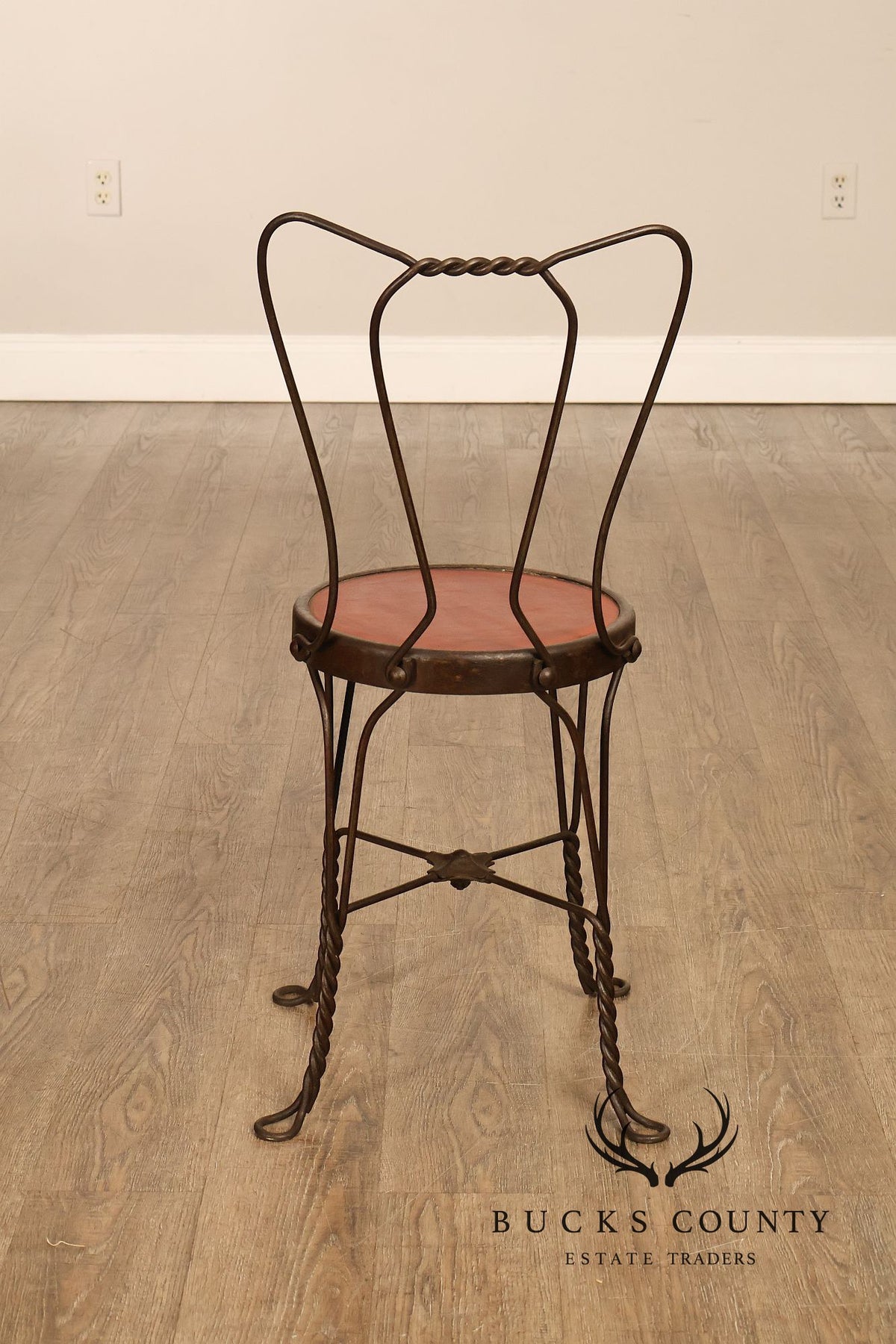 Set of 4 Vintage Wrought Iron Ice Cream Parlor Chairs