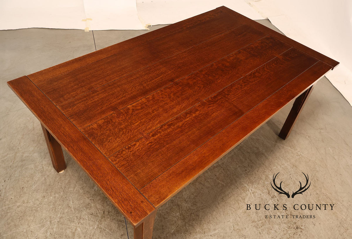 Stickley Mission Collection Oak Draw Top Extension Dining Table