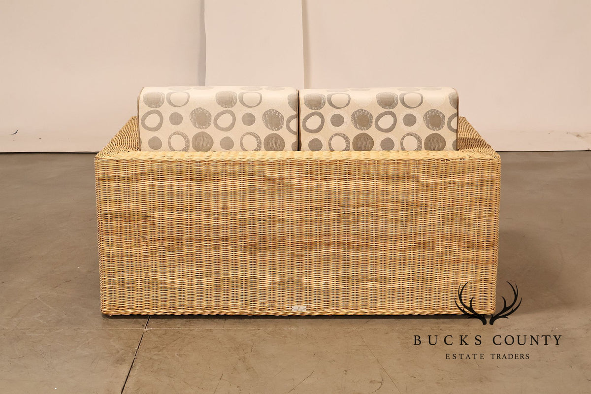 Gunther Lamber Pair of Wicker Loveseats