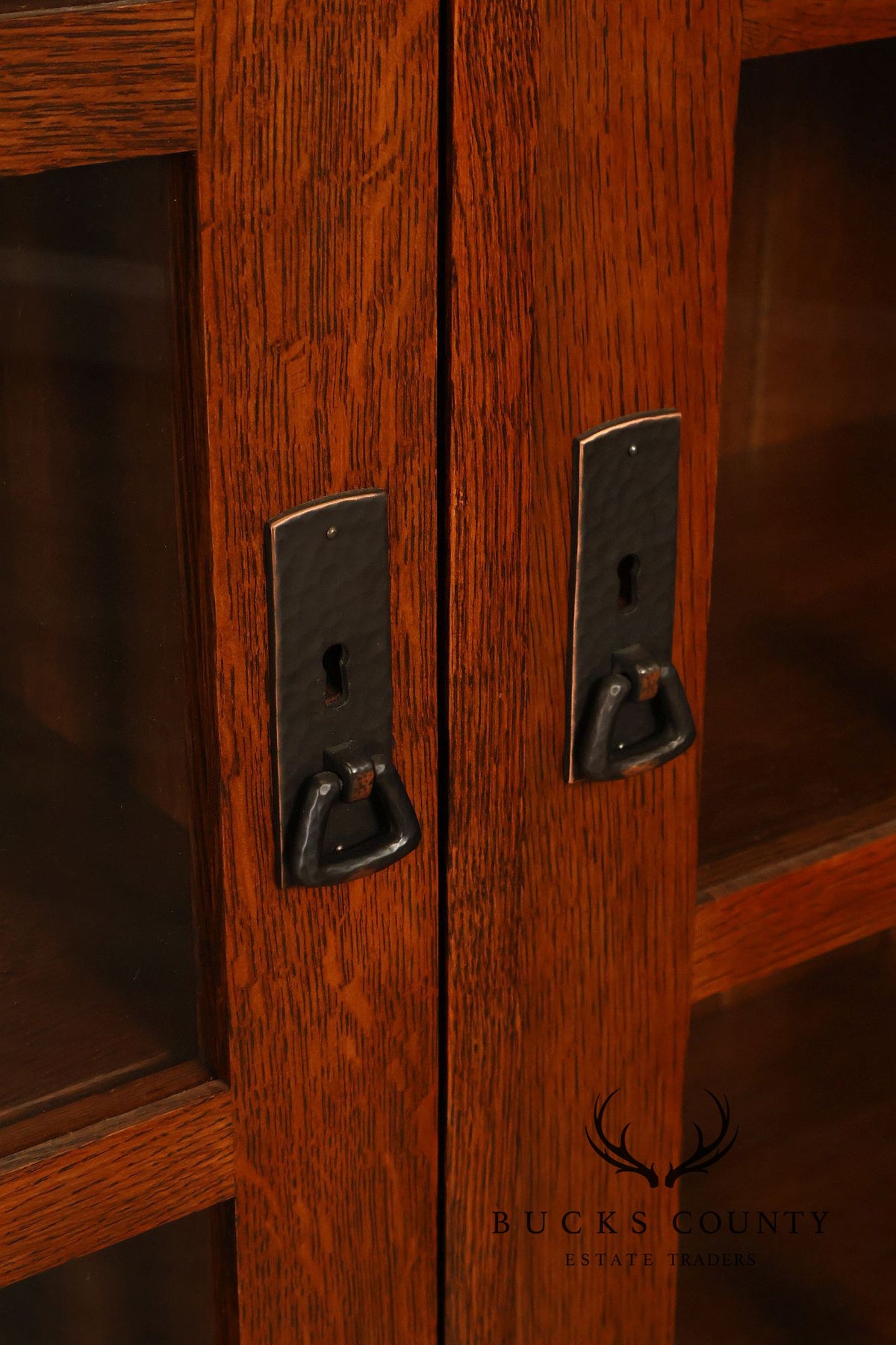 Stickley Mission Collection Oak Three-Door Bookcase