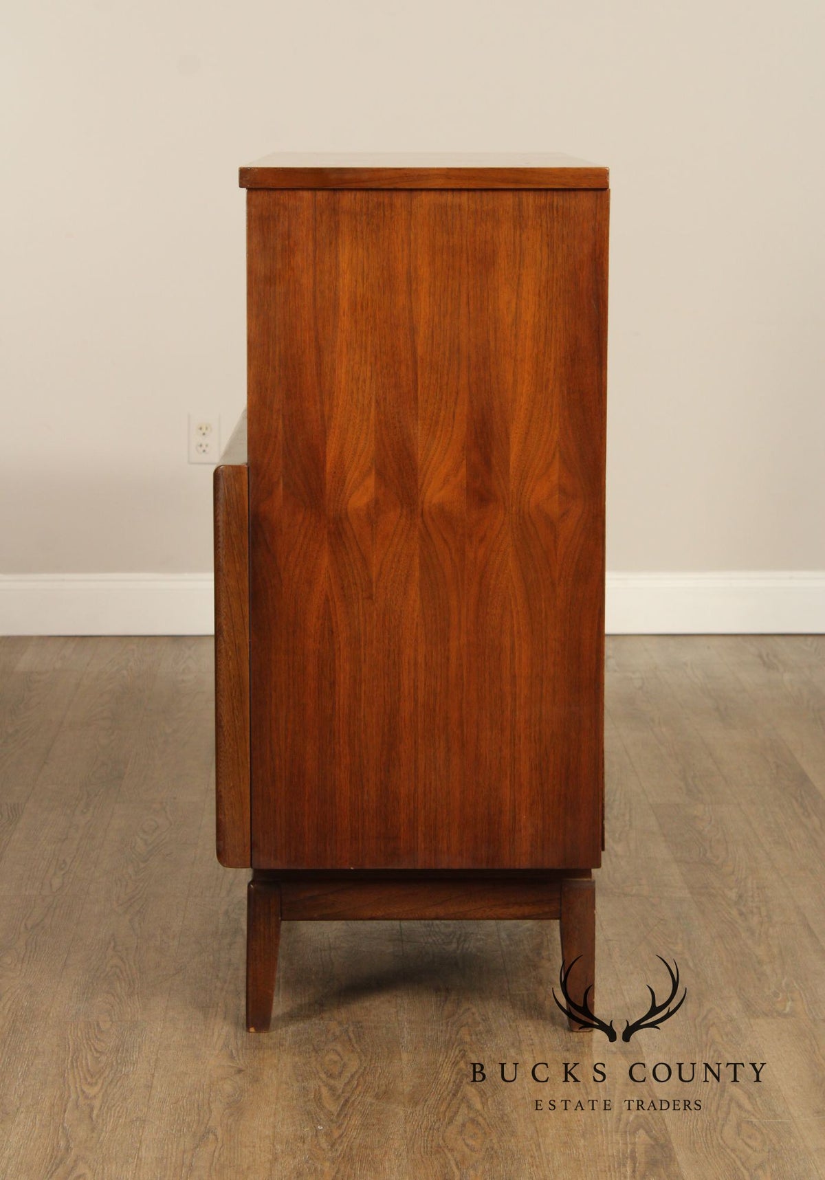 United Furniture Mid Century Modern Walnut High Chest