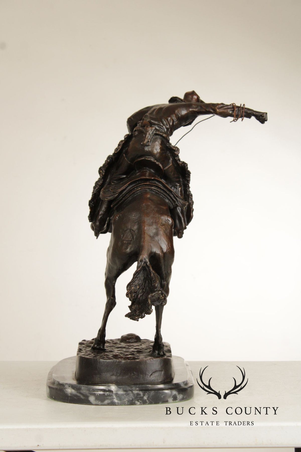 Frederic Remington Bronze Statue, 'Wooly Chaps'