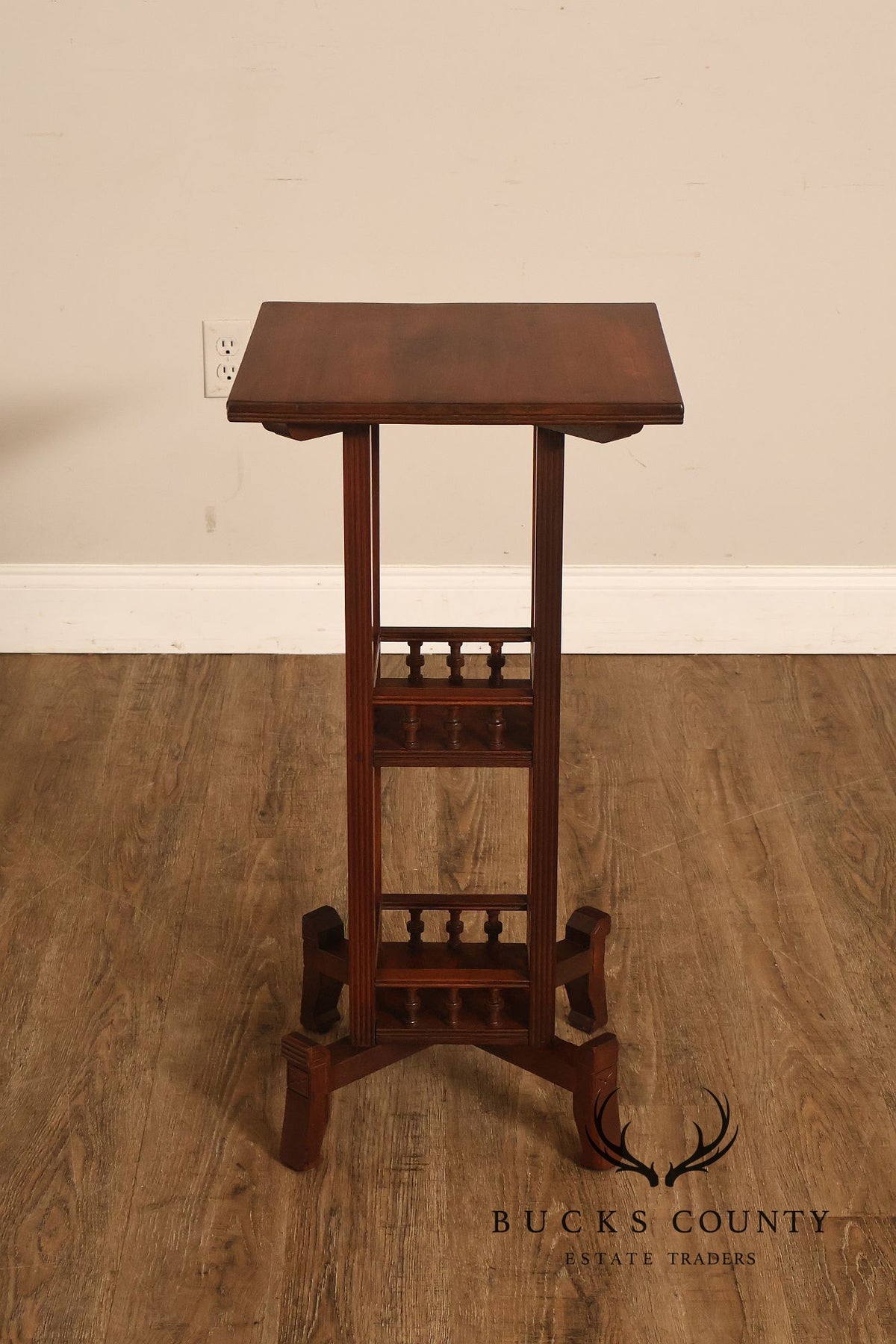Victorian Eastlake Carved Walnut Plant Stand
