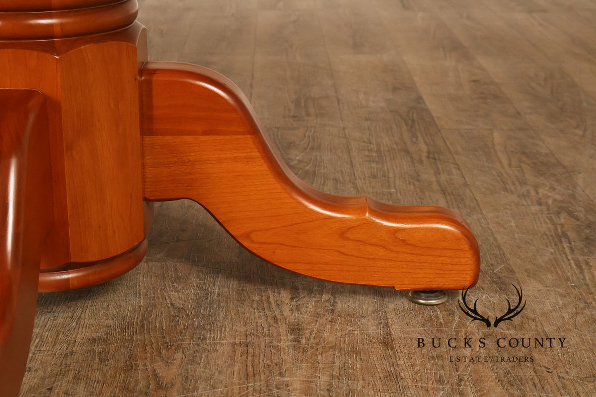 Amish Made Cherry Dining Table With Four Leaves