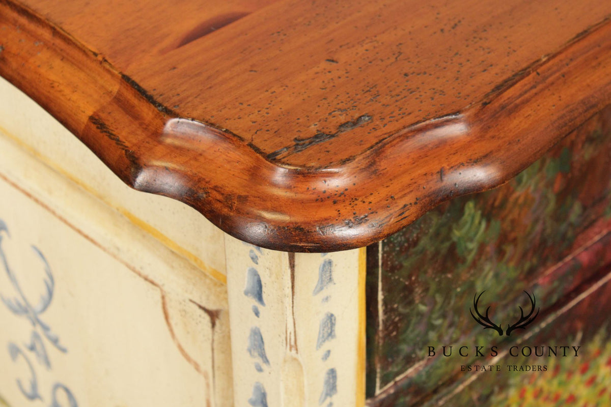 Habersham Claude Monet Collection Hand Painted French Provincial Chest Of Drawers