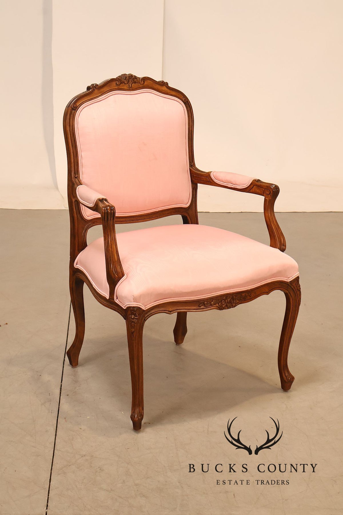 Ethan Allen French Louis XV Style Fauteuil Armchair